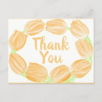Perzik Tulpen Rand ~ Dank je kaart
