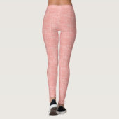 Perzik Tweed Linnen Patroon  Leggings (Achterkant)