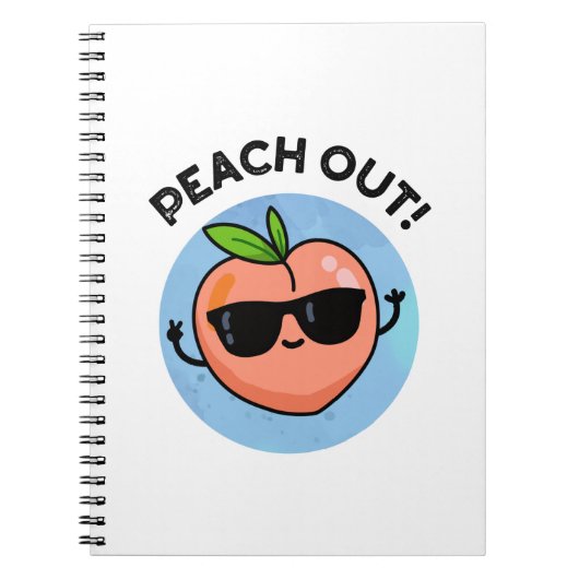 Perzik Uit Grappige Fruit Pun Notitieboek (Voorkant)