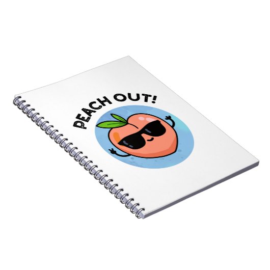 Perzik Uit Grappige Fruit Stom Notitieboek (Rechterzijde)