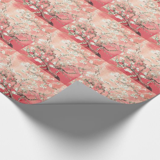 Perzik Van Gogh Amandelbloesem Cadeaupapier (Hoek)