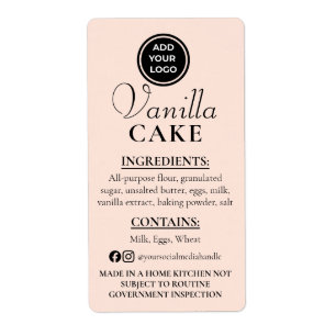 Perzik Vanille Cake Cottage Law Ingredient Label
