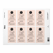 Perzik Vanille Cake Cottage Law Ingredient Label (Full Sheet)