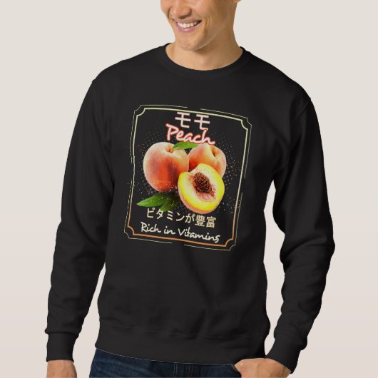 Perzik Vegan Healthy Fruits and Vegetables Trui (Voorkant)