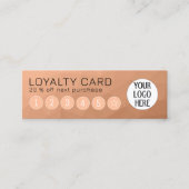 Perzik verloop geometrische mesh patroon aangepast klantenkaartje (Voorkant)