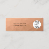 Perzik verloop geometrische mesh patroon aangepast klantenkaartje (Achterkant)