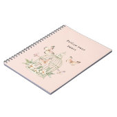 Perzik Vlinders Kooi Bloemstuk Notitieboek (Linkerzijde)