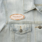 Perzik Vloeibaar Marmer Naam Tag (In situ)