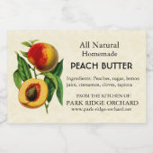  perzik voedselcontainer etiket (Enkel label)