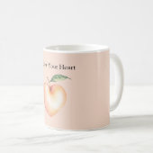 Perzik Volg Je Hart Koffiemok (Voorkant rechts)