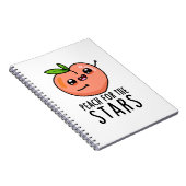 Perzik Voor De Sterren Grappige Fruit Grapje Notitieboek (Rechterzijde)