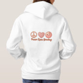 Perzik Vrede Liefde Bowling Charme Hoodie (Achterkant)