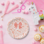 perzik-vrijgezellenfeest papieren bordje (Feest)