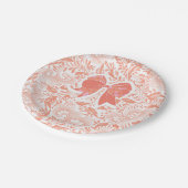 perzik-vrijgezellenfeest papieren bordje (Gekanteld)