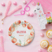 Perzik Vruchten en Gouden Confetti Sweet Leuke Ver Papieren Bordje (Feest)