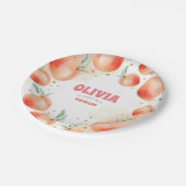 Perzik Vruchten en Gouden Confetti Sweet Leuke Ver Papieren Bordje (Gekanteld)
