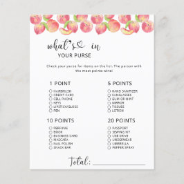 Perzik Wat zit er in je tas spel