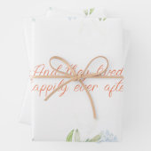 Perzik Waterverf Bloemen Frame Persoonlijk Inpakpapier Vel (In situ)