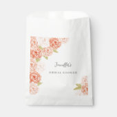 PERZIK WATERVERF BLOEMEN VRIJGEZELLENFEEST BEDANKZAKJE (Voorkant)