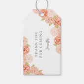 PERZIK WATERVERF BLOEMEN VRIJGEZELLENFEEST CADEAULABEL (Voorkant)