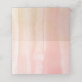 Perzik Waterverf bloesems bruiloft Plaatskaartje (Binnenkant ongevouwen)