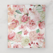 Perzik Waterverf Bruiloft Receptie Gereserveerde T Plaatskaartje (Binnenkant ongevouwen)