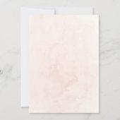 Perzik Waterverf en Bloemen bruiloft uitnodiging (Achterkant)