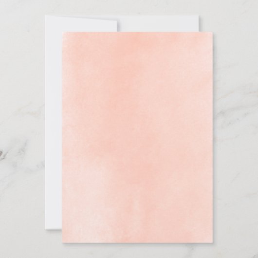 Perzik waterverf geometrisch lijst vrijgezellenfee kaart (Achterkant)