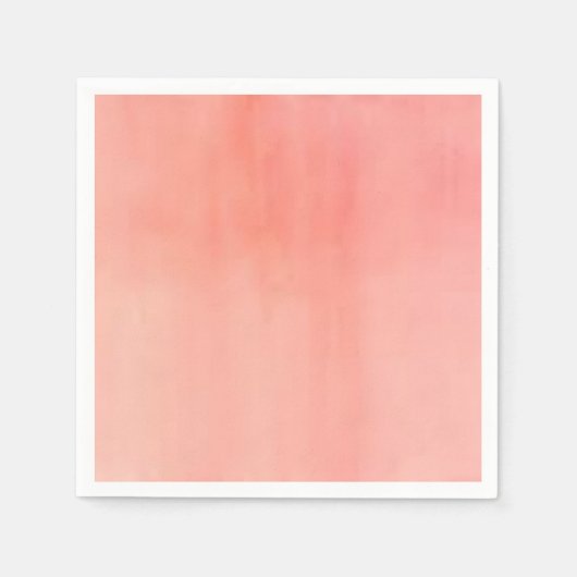 Perzik Waterverf ontwerp papier servet (Voorkant)