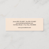  perzik Waterverf vlinder Logo Creative Mini Visitekaartje (Achterkant)