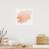 Perzik Waterverfwas Poster | Zachte Abstracte Muur (Keuken)