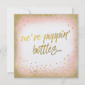 Perzik We zijn Poppin' flesjes-aanhalingspar Kaart (Voorkant)