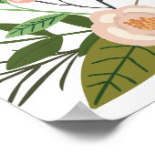 Perzik Weide Bruids- of Baby Shower Welkomstbord Poster (Hoek)