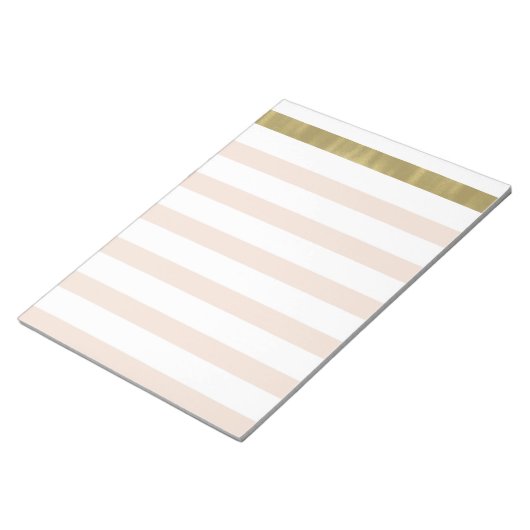 Perzik White Gold Stripes II Notitieblok (Schuin)