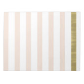 Perzik White Gold Stripes II Notitieblok (Voorkant)