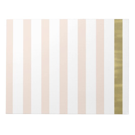 Perzik White Gold Stripes II Notitieblok (Voorkant)