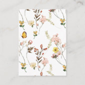 Perzik Wildbloem Bloemen Kalligrafie Details Informatiekaartje (Achterkant)