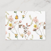 Perzik Wildbloem Bloemenkalligrafie Bruiloft RSVP Informatiekaartje (Achterkant)