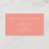 perzik-wildbloem visitekaartje (Achterkant)