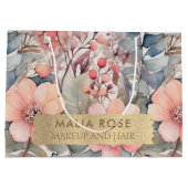  Perzik Wildbloemen Waterverf Make-up Artiest Groot Cadeauzakje (Achterkant)