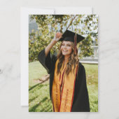 Perzik Wilde Bloem Afstudeeruitnodiging Kaart (Achterkant)