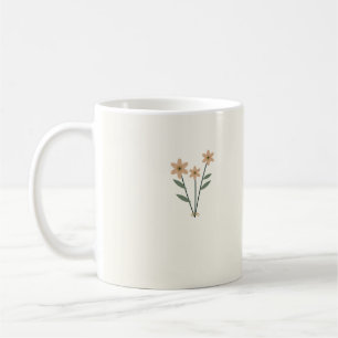Perzik Wildflower Boeket Botanische Koffiemok