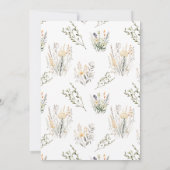 Perzik Wildflower Meadow Bruiloft uitnodiging (Achterkant)