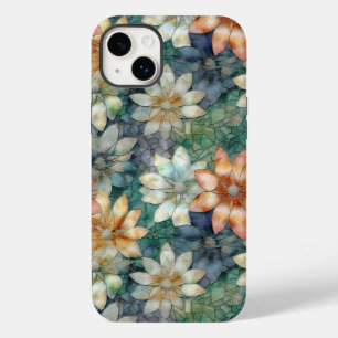 Perzik Wit Blauw Groen Bloemmotief Case-Mate iPhone 14 Plus Hoesje
