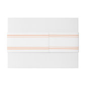 Perzik wit bruiloft eenvoudige chique elegante min uitnodigingen wikkel (Achterkant Voorbeeld)