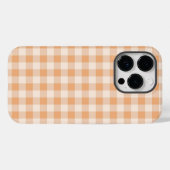 Perzik wit geruit gingham patroon Case-Mate iPhone case (Achterkant (horizontaal))