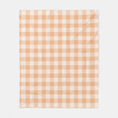 Perzik wit geruit gingham patroon fleece deken (Voorkant)