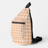 Perzik wit geruit gingham patroon sling bag (Rechterhoek)