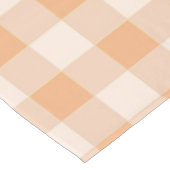 Perzik wit geruit gingham patroon tafelkleed (Gekanteld)