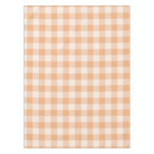 Perzik wit geruit gingham patroon tafelkleed (Voorkant)